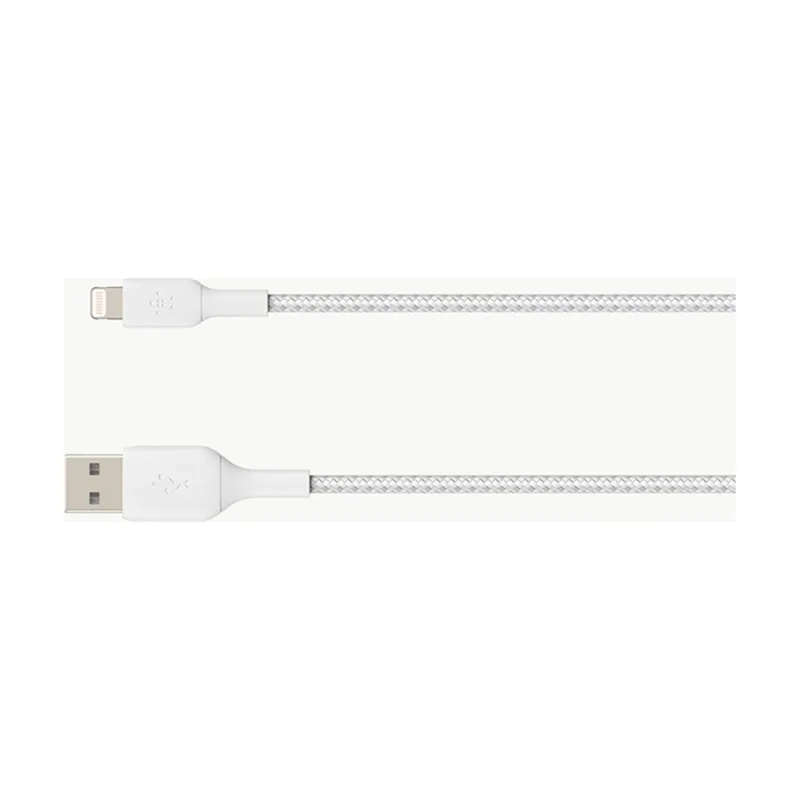 Lightning to USB-A Cable Braided 1M Whit