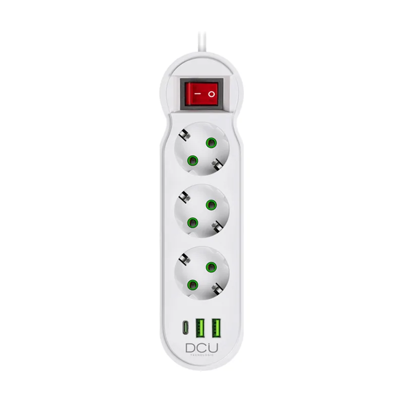 DCU Advance Tecnologic Regleta DCU 3 Tomas + 3 Puertos USB