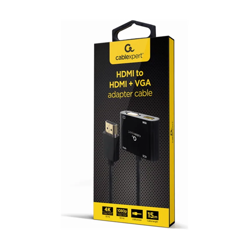 Gembird HDMI Macho A HDMI Hembra + VGA Hembra + Cable Adaptador DE Audio