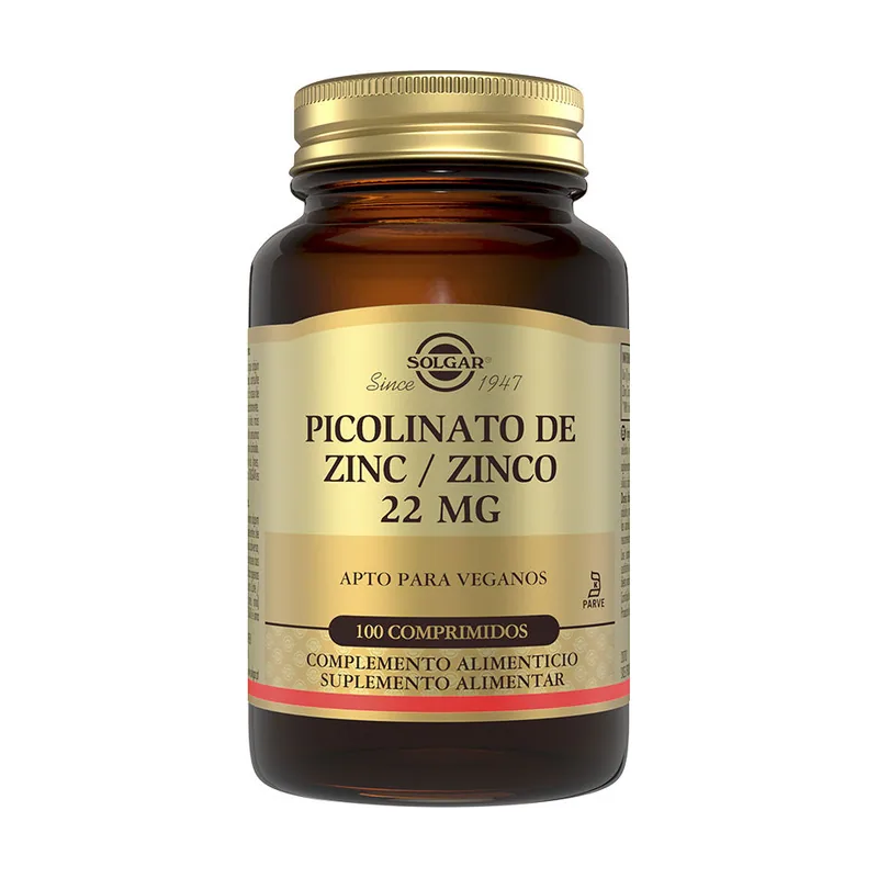 Solgar PICOLINATO ZINC 22mg. comprimidos 100 u