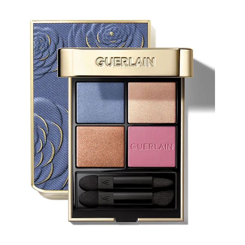 Guerlain OMBRES G sombras de ojos en 4 tonos edición limitada #396-Denim Blossom