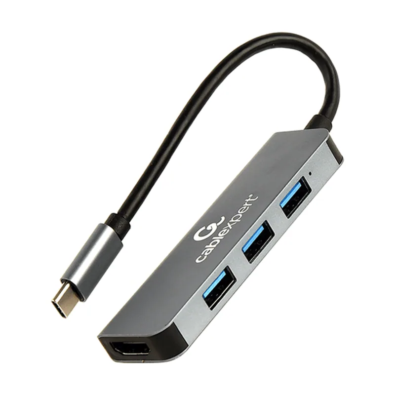 Gembird Adaptador Multipuerto USB Tipo C 2 EN 1 HUB