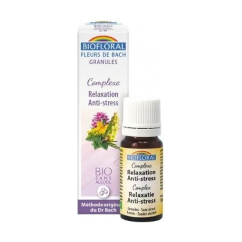 Biofloral Complejo Relajación & Antiestrés Flores de Bach Bio Gránulos Sin Alcohol 9 g