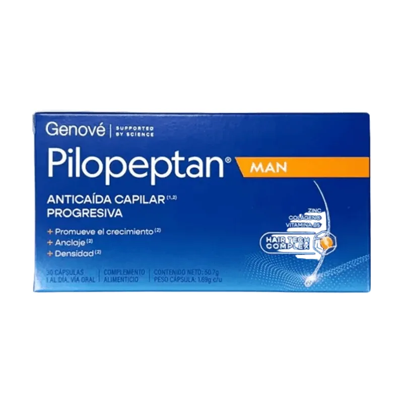 Pilopeptan Man Suplemento Anticaída Capilar Hombre 30 Cápsulas