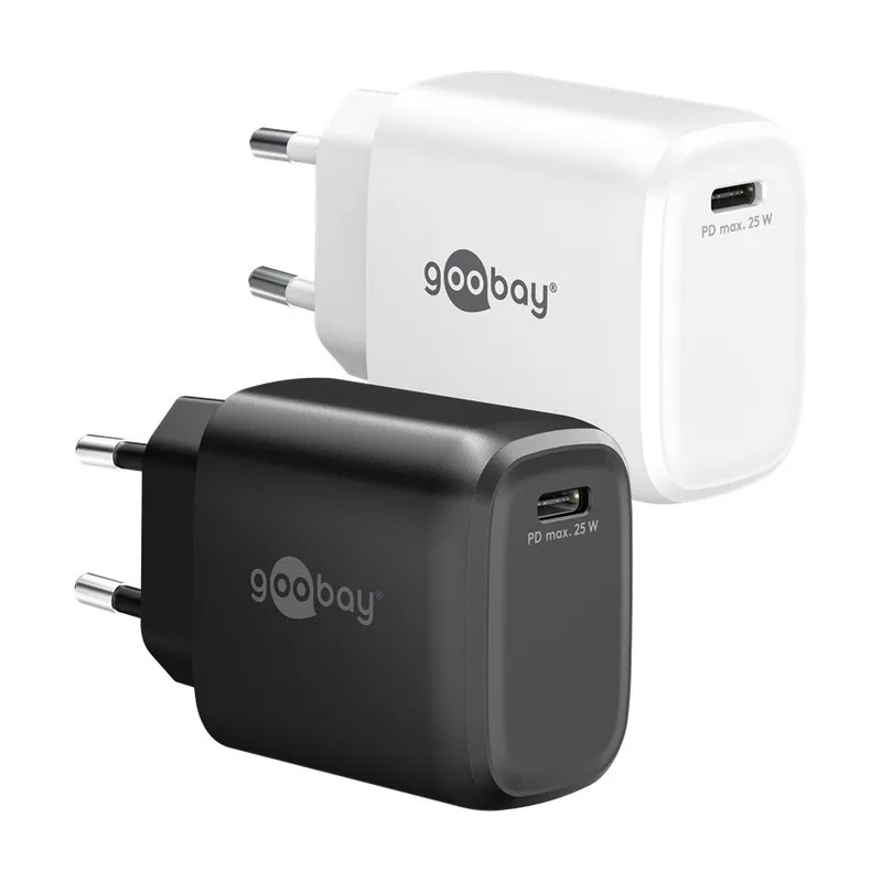 Cargador USB-C de 25 W con Power Delivery PD