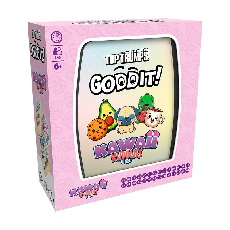 Kawaii Top Trumps Kuddlies Goddit! Juego de Cartas para niños y Adultos Juego Familiar Juego de Viaje De 1 a 6 Jugadores Gran Regalo para niños a Partir de 6 años