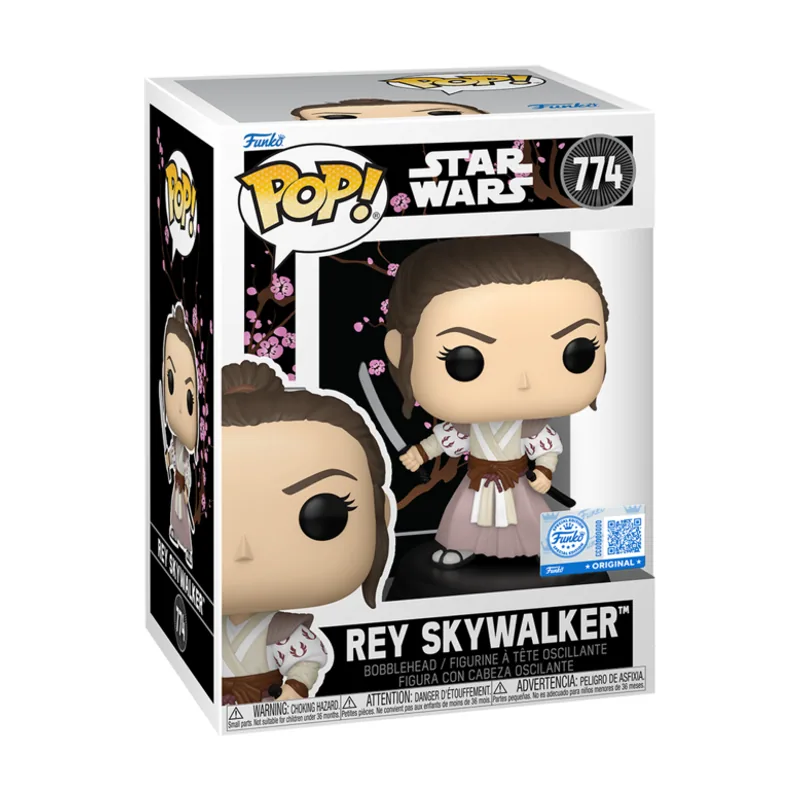 Funko Pop Star Wars Impressions Figura Rey Skywalker con Cabeza Oscilante
