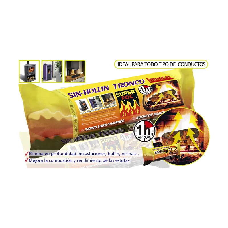 Super Foc Tronco limpia chimenea "sin-hollin" 800 g