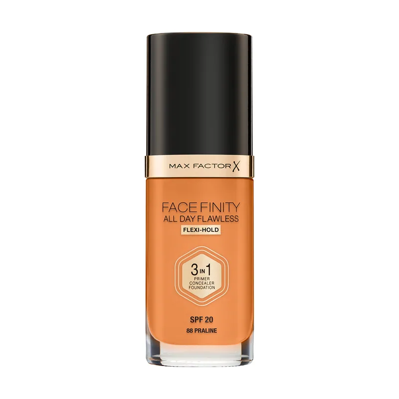 Max Factor Facefinity All Day Flawless 3 in 1 Foundation Frasco dispensador Crema 88 PRALINE