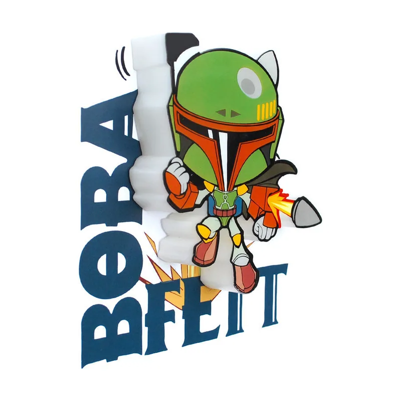 3d Light Fx led 3D Pared Boba Fett Star Wars Disney Mini