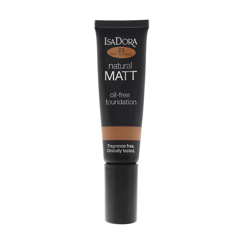 Isadora Base de maquillaje natural mate sin aceite 23 caramelo