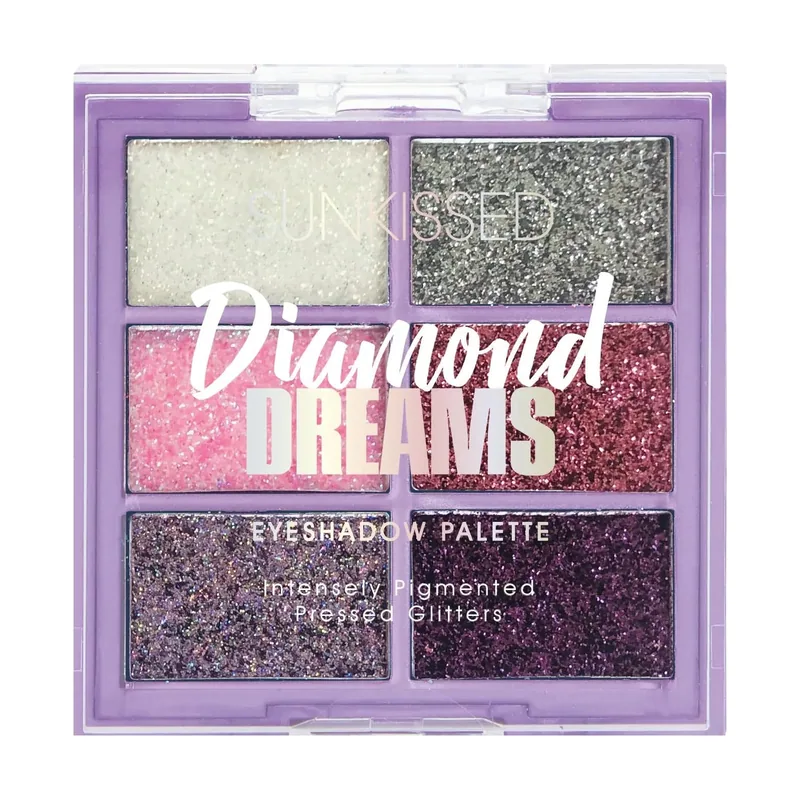 Sunkissed diamond dreams glitter eye shadow palette 6 x