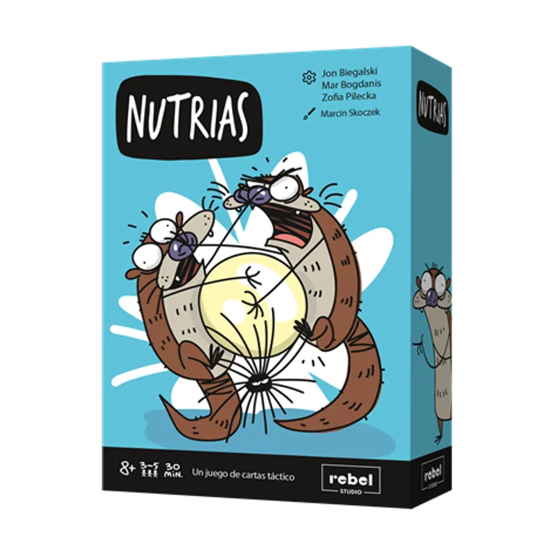 Asmodee Nutrias Juego de Cartas táctico para 3 a 5 Jugadores