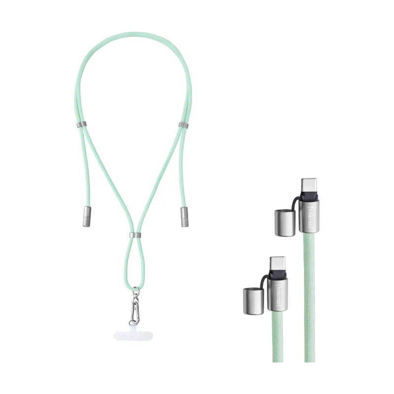 Intenso Handykette als Lade + Datenkabel USB-C bis 1,65m grün cable USB C