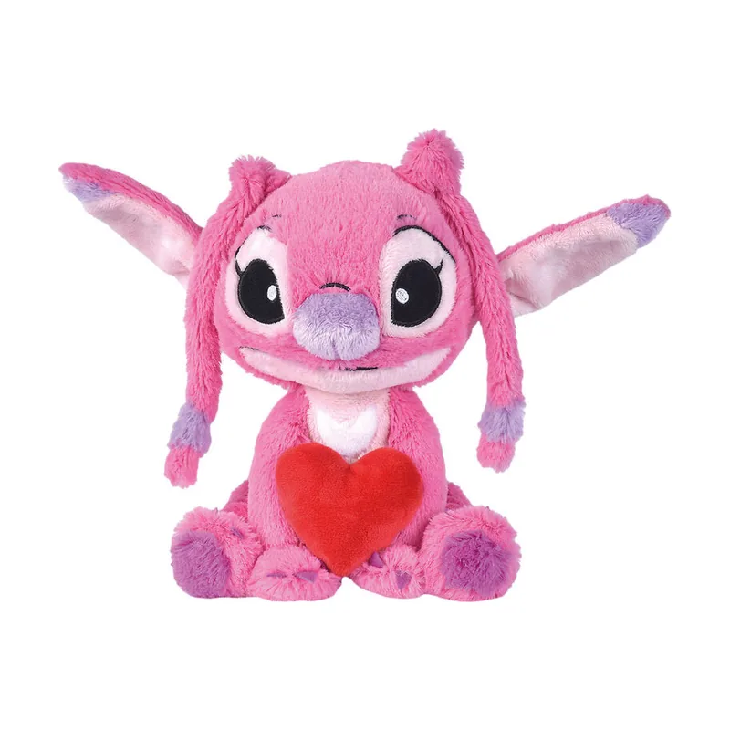 Simba Peluche Angel 25 cm Abrazando un Corazón. Personaje de Lilo & Stitch. Peluche Suave y Amoroso. Licencia Disney. Apto Desde 0 Meses 6315877002X12