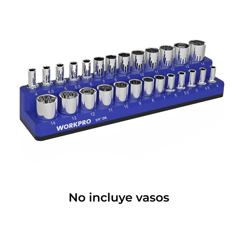 Workpro Organizador magnético vacío para vasos de 1/4" estándar