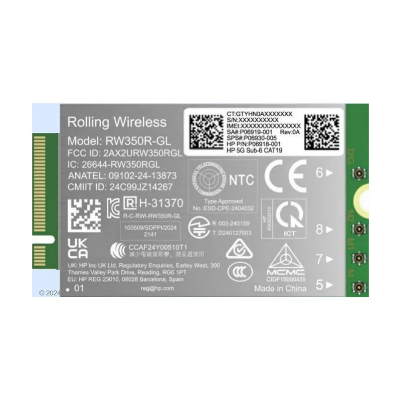 HP 5G Sub-6 WWAN Interno