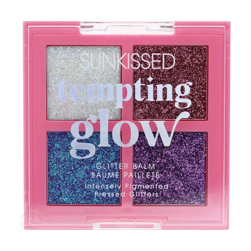 Sunkissed tempting glow glitter balm eyeshadow palette 6,4 g