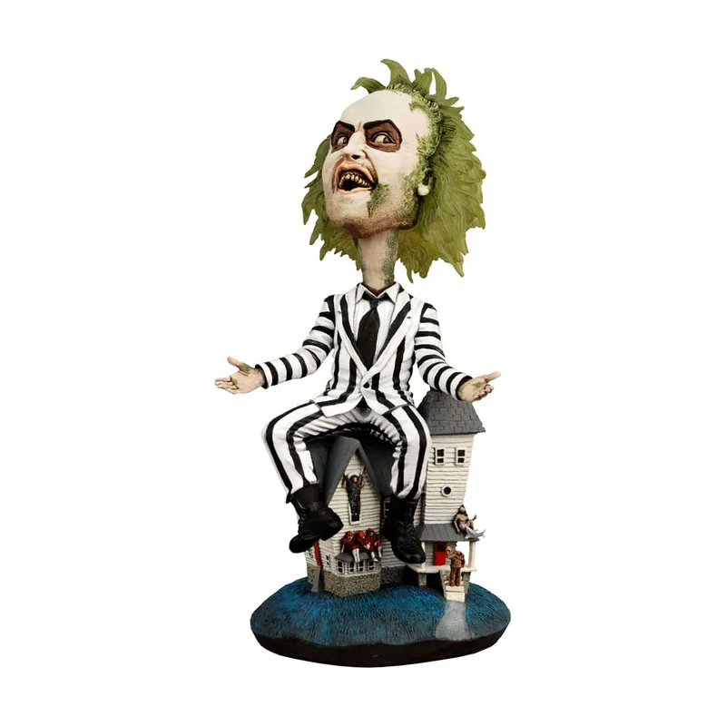 Neca Figura Head Knocker Beetlejuice Traje Rayas 20Cm