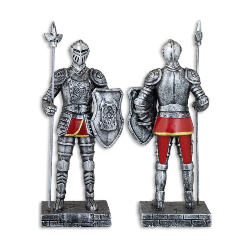 Tole10 Imperial Figura Resina Armadura Con Lanza 20 Cm