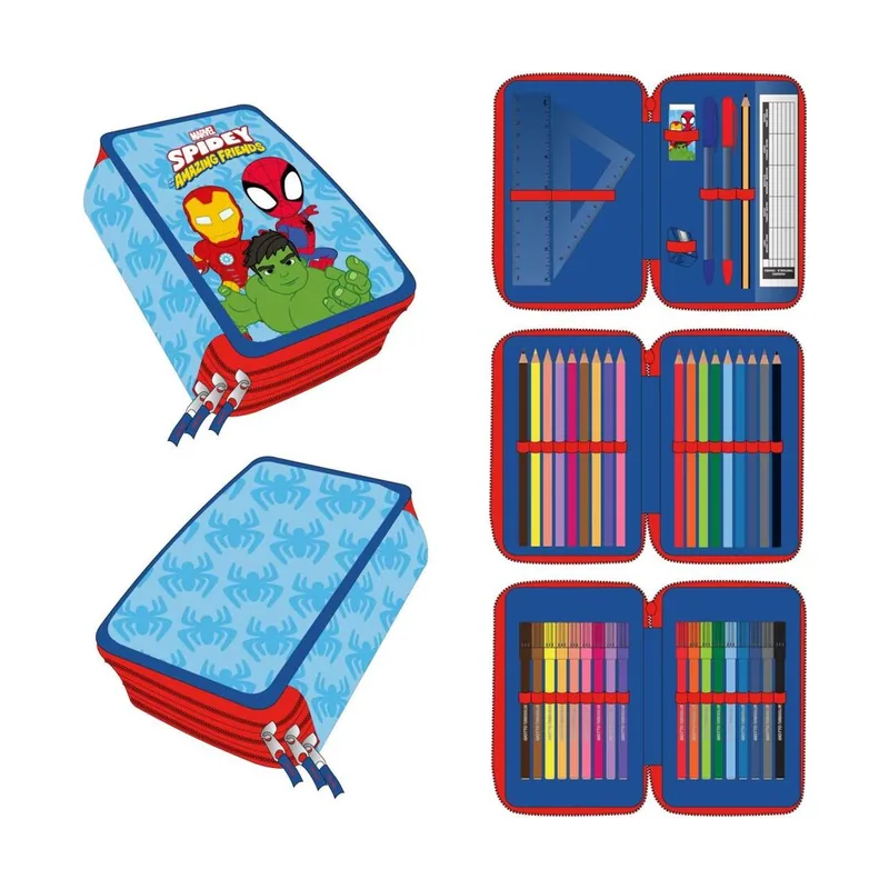 Cerdá Plumier Triple Spidey Marvel para Niño
