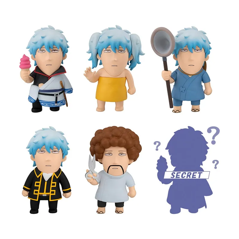Megahouse Gintama x okawabukubu figuras we love ginsan 10 cm cajas sorpresas surtido 6