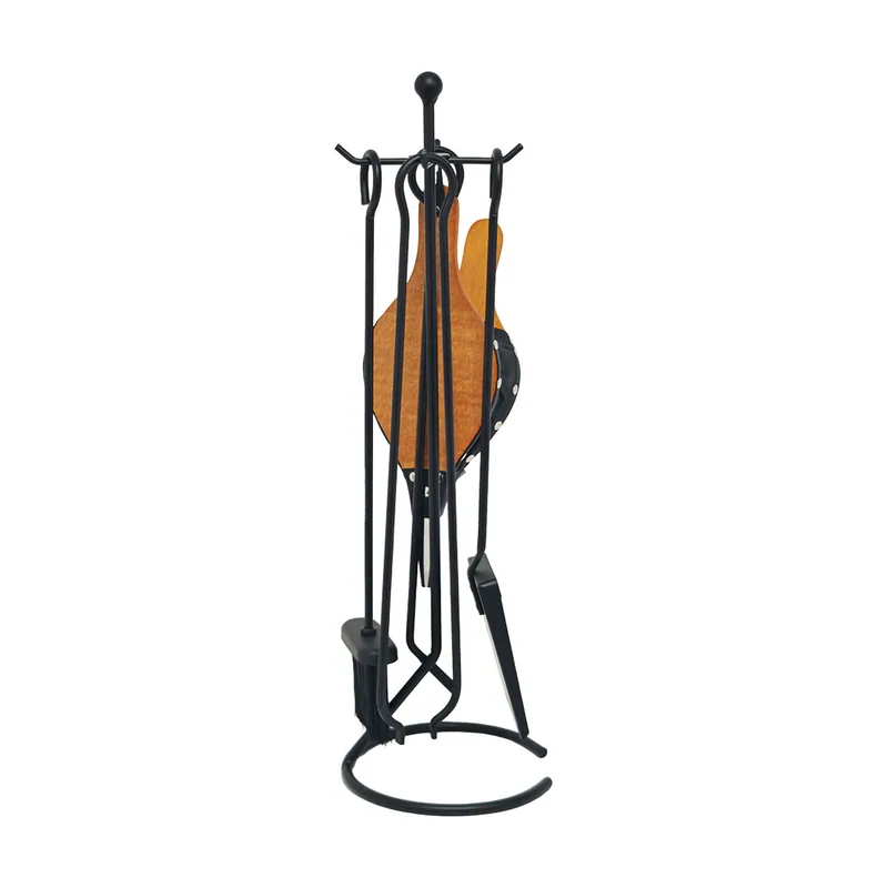 EDM Kit de chimenea negro 5 piezas 20,5 x 66 cm