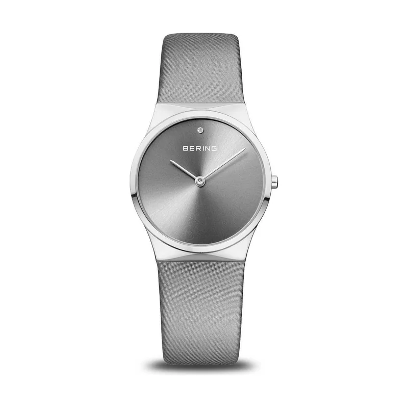 Bering 12130-609 Reloj de cuarzo para mujer con caja de acero inoxidable plateado de 30 mm y esfera