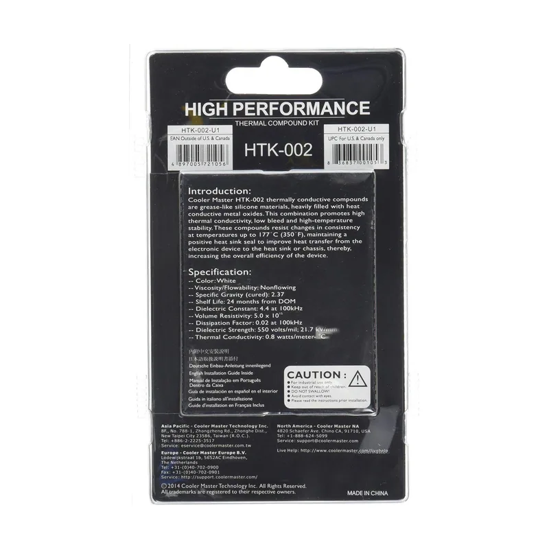 HTK-002 compuesto disipador de calor Pasta térmica 4,5 W/m