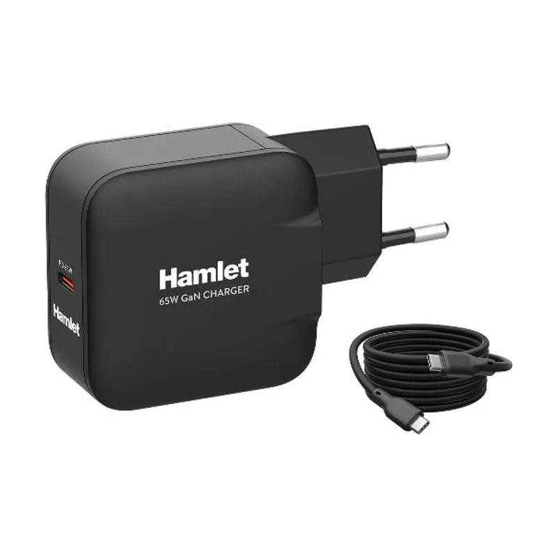 Hamlet Xpdg-65wc20 alimentatore da parete usb-c power delivery 65 watt con cavo 2 metri