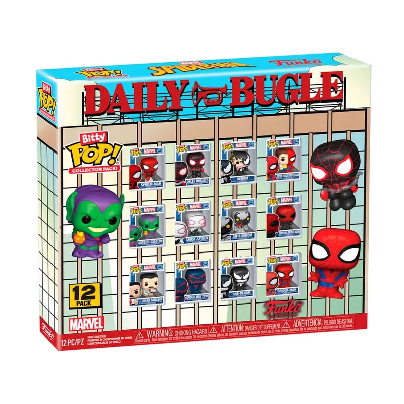 Funko Spider-Man Figuras de Vinilo Spider-Man Bitty Pop! 12-Pack Sin clasificar Pop! Standard PVC