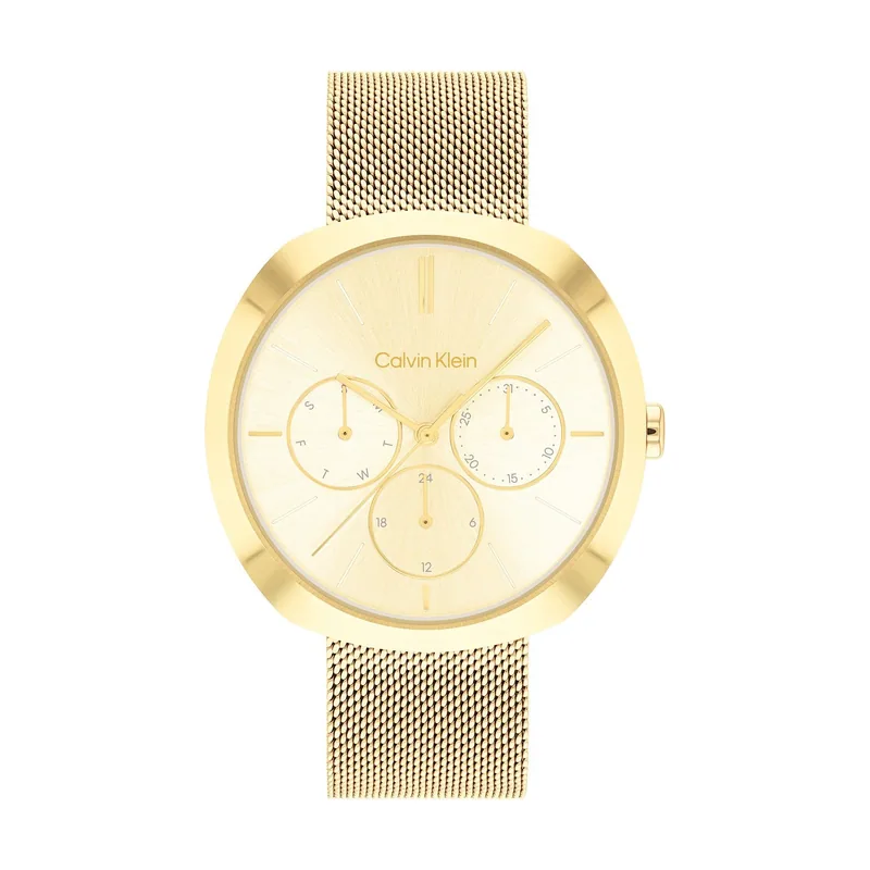 Calvin Klein Reloj Mujer Analogico Cuarzo con Correa de Acero Inoxidable 25200339