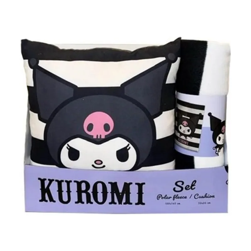 Set regalo manta polar + cojin kuromi