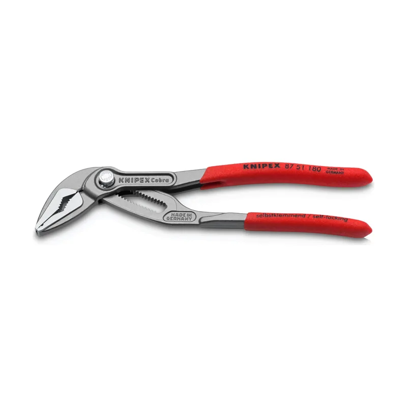 Knipex Cobra Tenaza de agarre pico loro extra esbelta gris atramentado Mangos plasticos por inmersión antideslizantes 180 mm