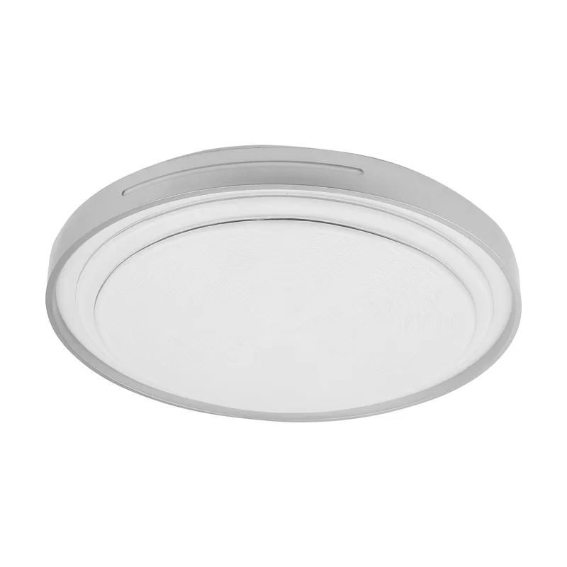Plafon argus 36w 3000-4000-6500k blanco/plata 3528lm 7,5x39x39cm c/remoto y reg.intensidad