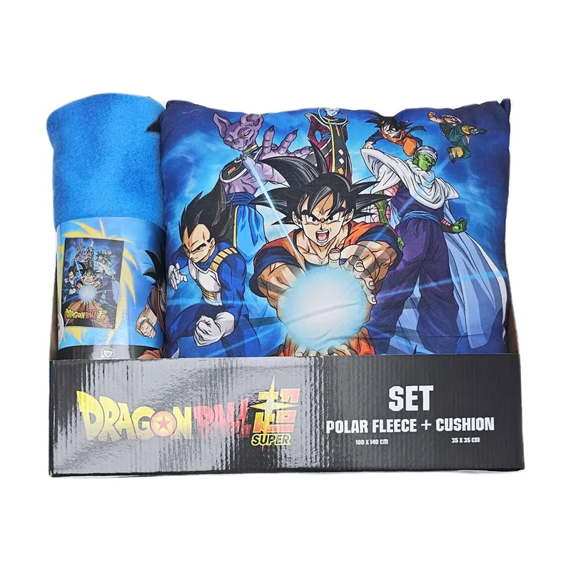 Toei Animation Mantas Infantiles de la Marca Modelo Set Manta Polar + cojin Dragon Ball Super