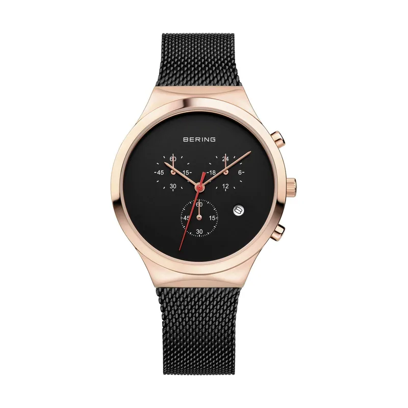 14736-166 Reloj de cuarzo para mujer con caja de acero inoxidable de 36 mm con acabado en oro rosa y esfera
