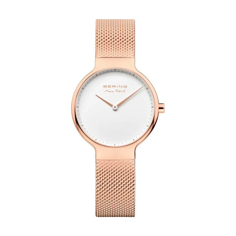 15531-364 Reloj de cuarzo para mujer con caja de acero inoxidable de 31 mm con acabado en oro rosa y esfera