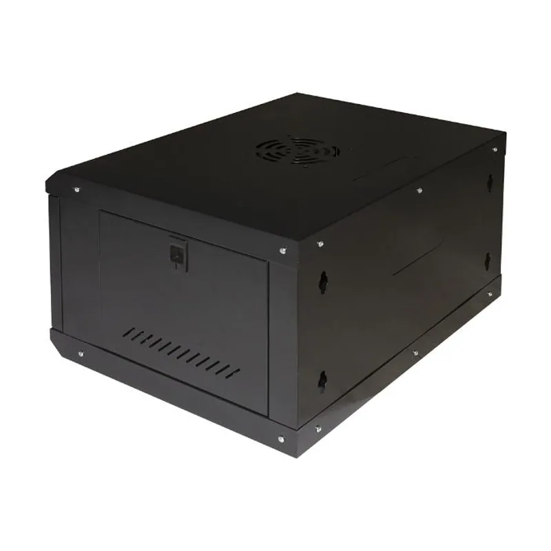 Armario Rack 19" 6U Link Serie Light Negro con Puerta de Cristal AxPxL 300 x 400 x 530 mm Estante Incluido