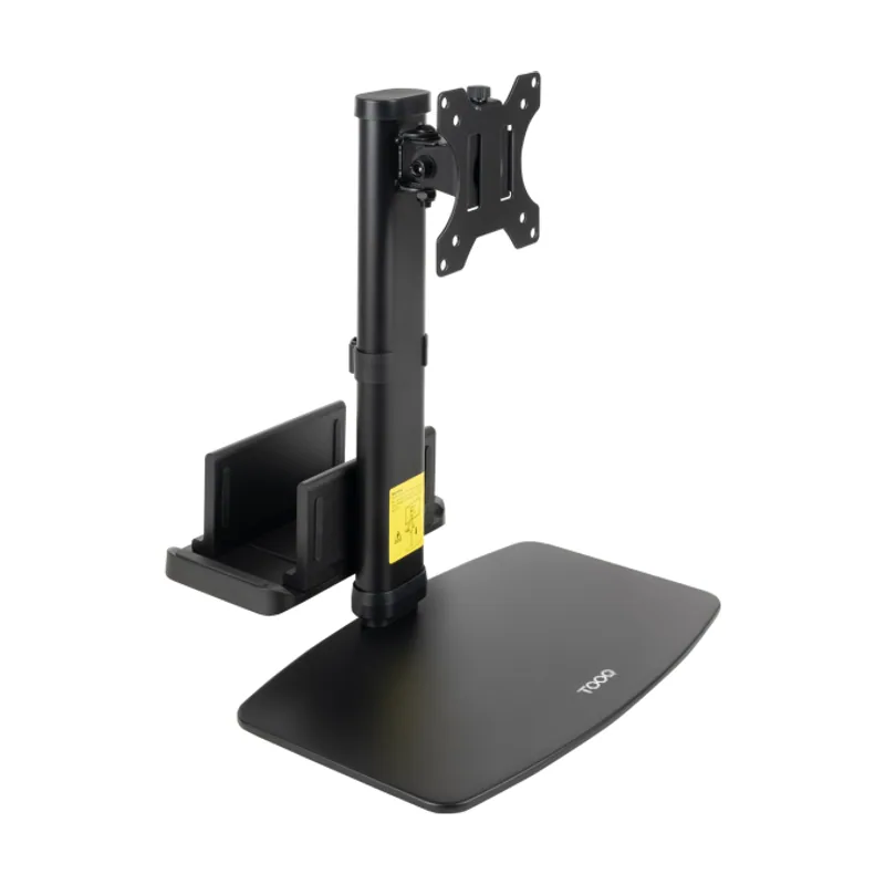 Tooq Soporte de mesa para pantallas 17"-27" con soporte integrado para CPU Ligera
