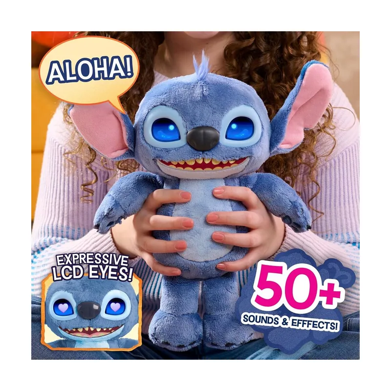 Just Play Peluche Interactivo de Disney Stitch Many Moods Stitch