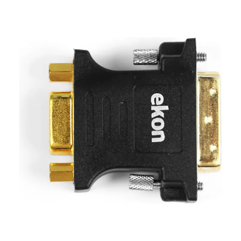Ekon Adaptador DVI-D VGA Hembra Macho con candado