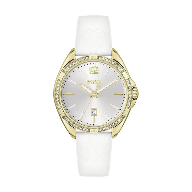 Hugo Boss BOSS Reloj Analógico de Cuarzo para Mujer con Correa en Piel