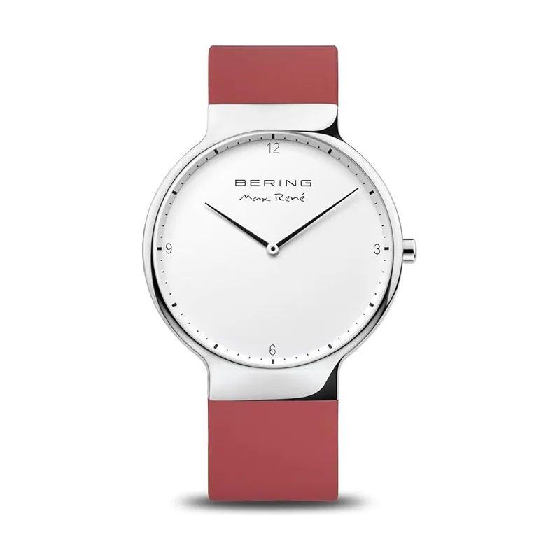 Bering 15540-500 Reloj de cuarzo para hombre con caja de acero inoxidable plateado de 40 mm y esfera