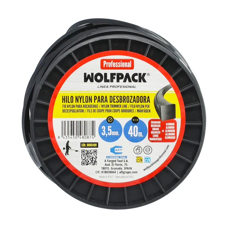 Wolfpack Linea Profesional Hilo nylon/alum.cuadrad.prof.3,5mm