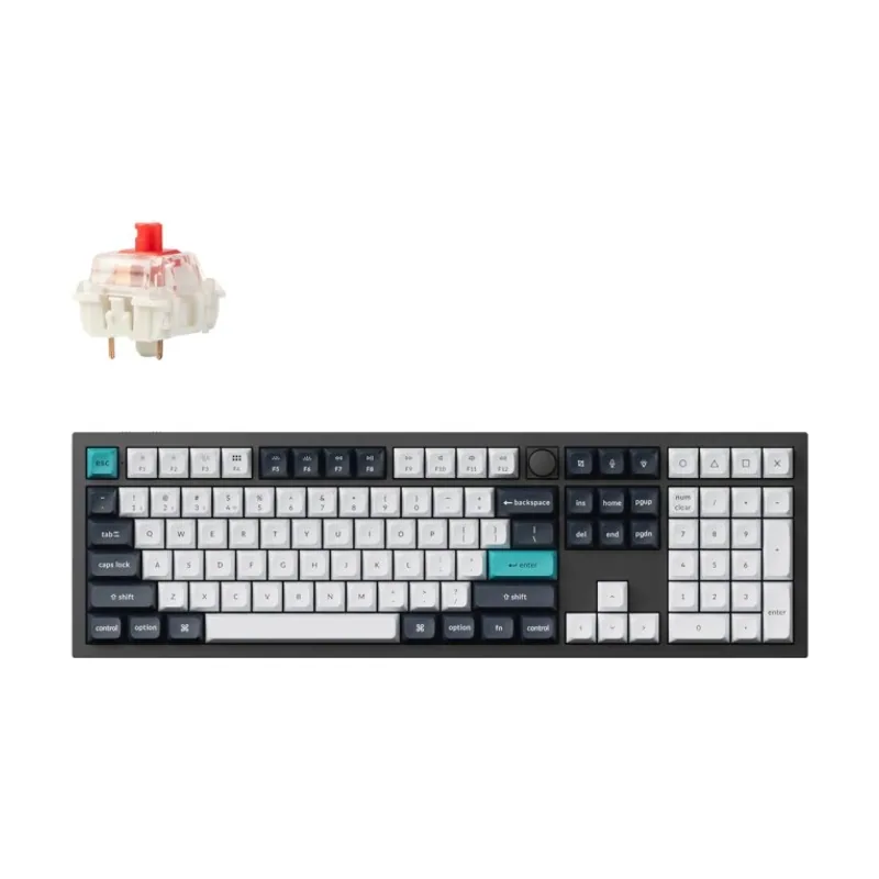 Keychron Q6 max swappable rgb backlight red switch knob iso layout italian