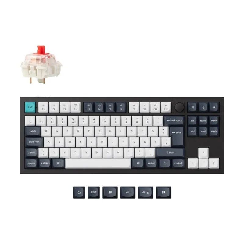 Q3 max swappable rgb backlight red switch knob iso layout italian