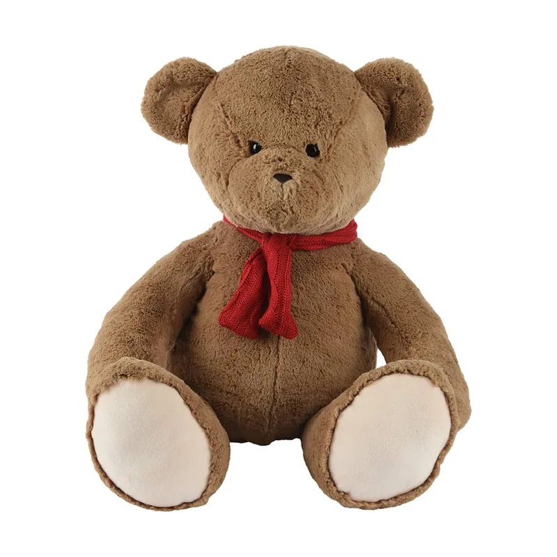 VARZI Oso de peluche navideño con bufanda