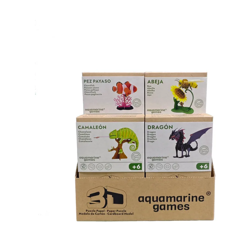 Aquamarine Exp. 12 puzzles 3d animales