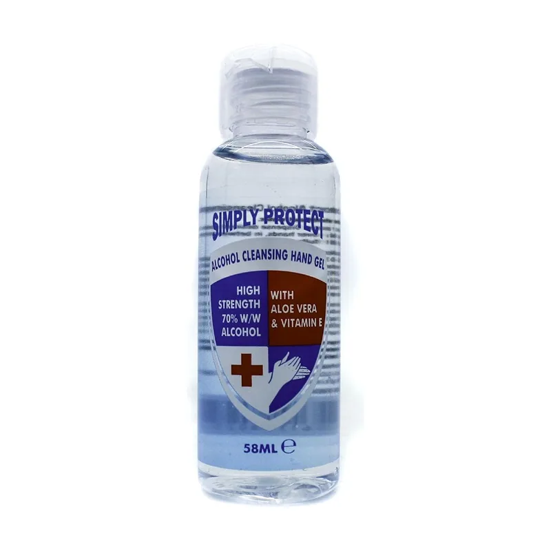 Simply Protect 70% alcohol hand sanitising gel 58ml